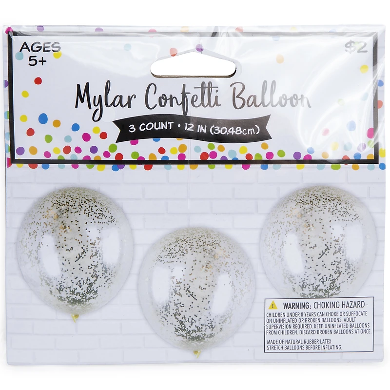 Confetti Balloons 3-Pack
