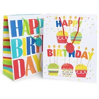 gift wrap, birthday, large bag, pop art, teen cool kraft paper confetti, birthday