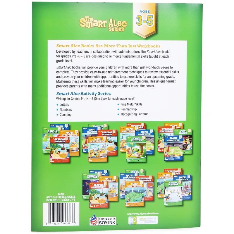 the smart alec series school skills workbook - ages 3 to 5