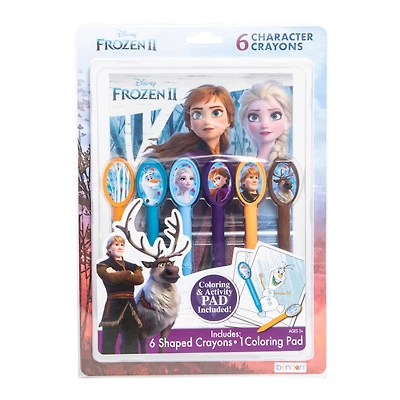 Disney Frozen 2 character crayons and coloring pad set