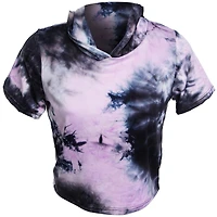 short sleeve, top, shirt, stretchy hoodie, t-shirt, tie dye juniors summer, tee, ladies, women, new style