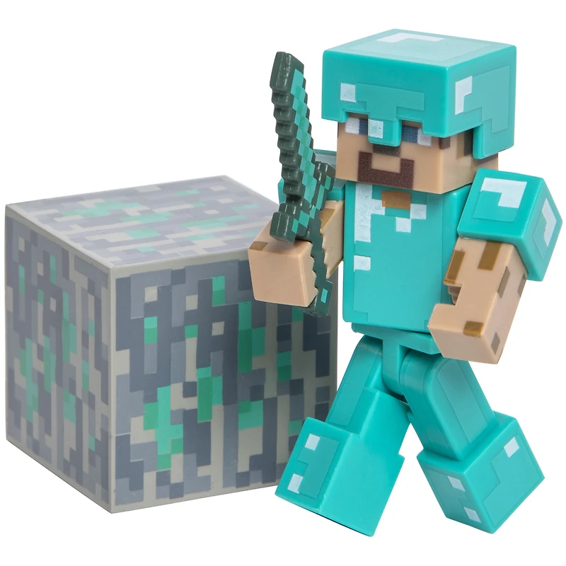 minecraft toy, figure, gift, toys, gamer, gaming, enderman blacksmith gamer mini figures, five below toys for boys