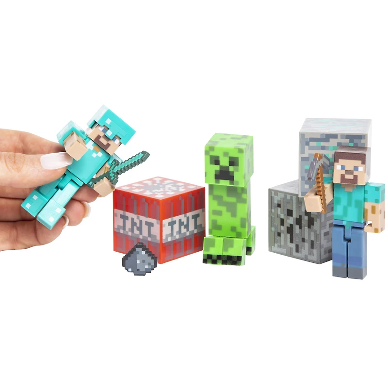 minecraft toy, figure, gift, toys, gamer, gaming, enderman blacksmith gamer mini figures, five below toys for boys