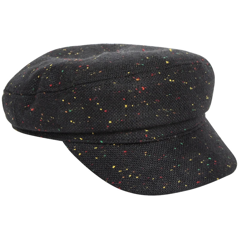 Speckled Black Cabbie Hat