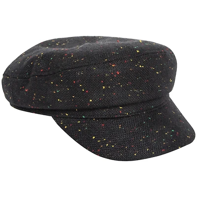 Speckled Black Cabbie Hat