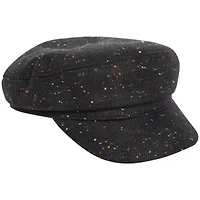 Speckled Black Cabbie Hat