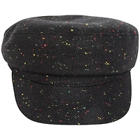 Speckled Black Cabbie Hat