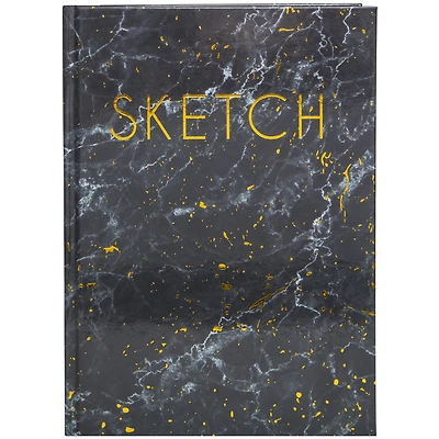 marbled hardcover sketchbook