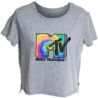 Juniors Cropped Mtv™ Logo Graphic Tee