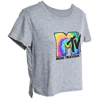 Juniors Cropped Mtv™ Logo Graphic Tee