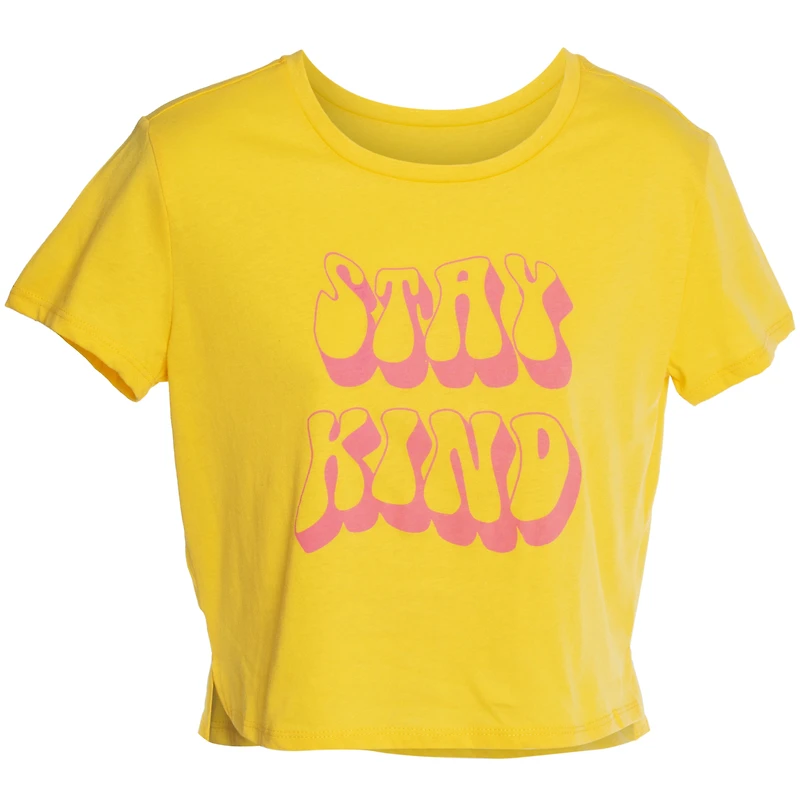Juniors 'stay Kind' Cropped Graphic Tee