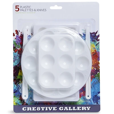 artist palettes and paint knives 5-piece set