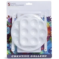 artist palettes and paint knives 5-piece set