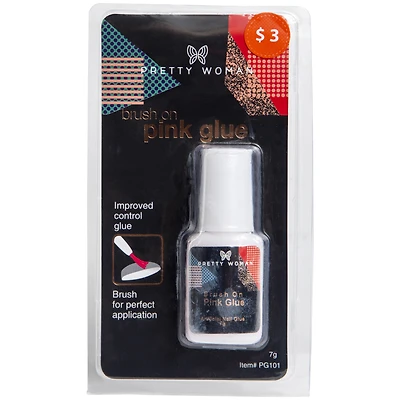 pretty woman brush on pink nail glue