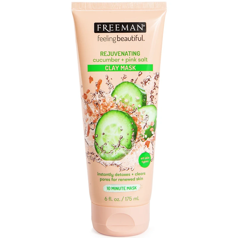 freeman feeling beautiful rejuvenating cucumber + pink salt clay mask