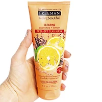 freeman feeling beautiful clearing sweet tea + lemon peel-off clay mask 6oz