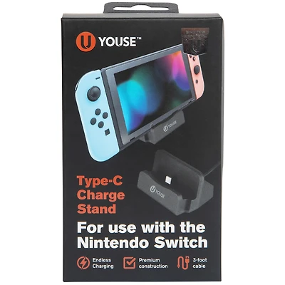 dock and charge stand for use with switch