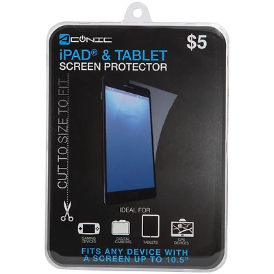 iPad and tablet screen protector- fits up to 10.5in screens
