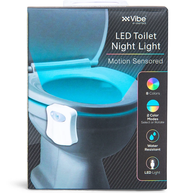 LED motion-sensor toilet night light