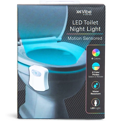 LED motion-sensor toilet night light