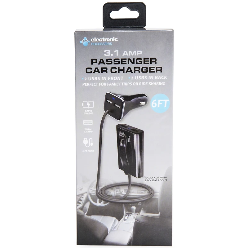 3.1 Amp 4-Port Car Charger