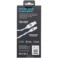 5ft LED controller charging cable for use with xbox and playstation controllers