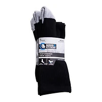 series-8 fitness men's performance crew socks black 5-pack