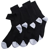 series-8 fitness men's performance crew socks black 5-pack