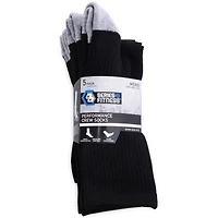 series-8 fitness men's performance crew socks black 5-pack