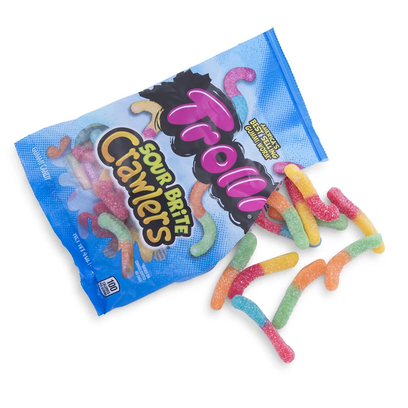 trolli sour brite crawlers 4oz candy bag