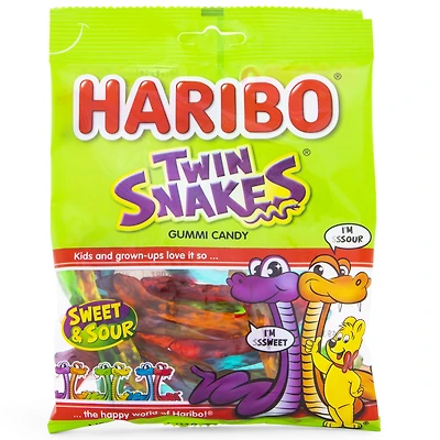 haribo twin snakes sweet and sour gummi candy