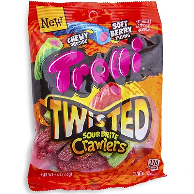 Trolli® Twisted Sour Brite Crawlers® Gummi Candy Bag 4oz