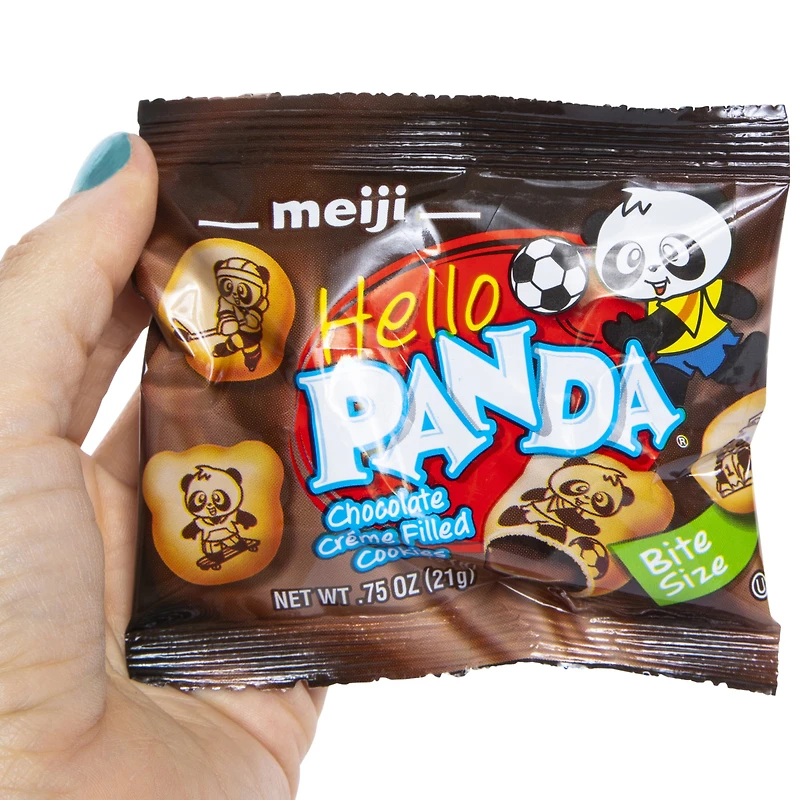 meiji  hello panda chocolate creme filled cookies