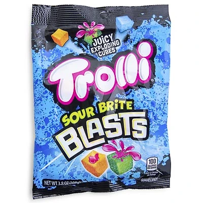 trolli sour brite blasts gummi candy bag 3.8oz