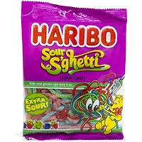 haribo sour s'ghetti gummi candy
