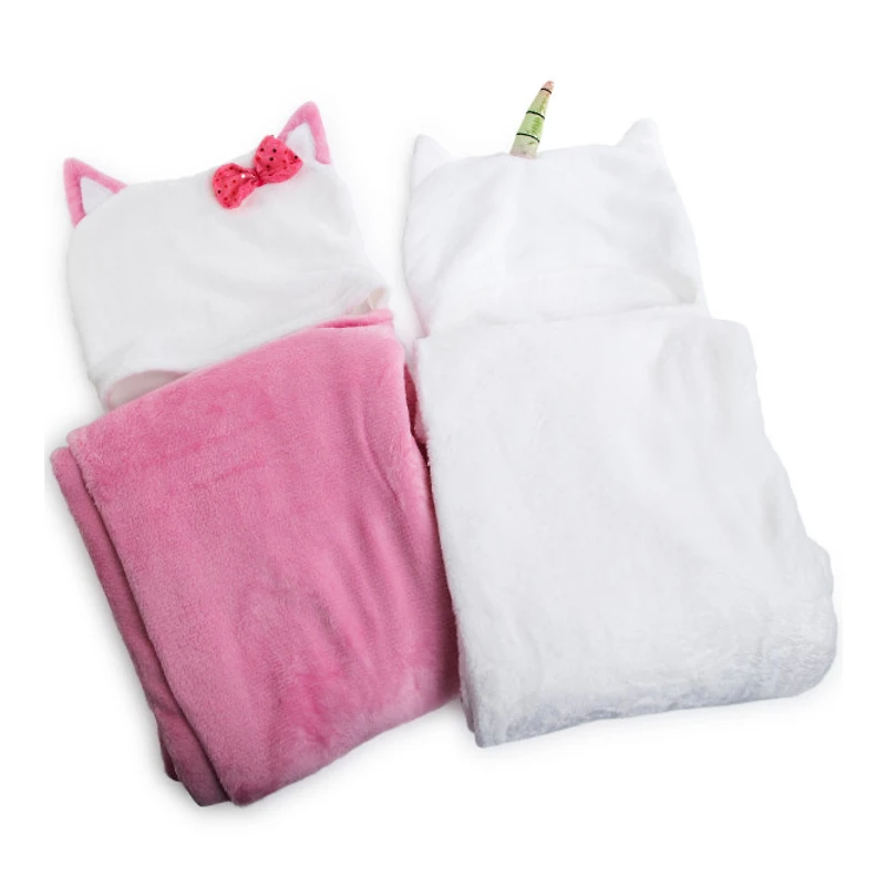 Cozy Hooded Blanket 60in - Kitty, Unicorn