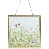 Botanical Hanging Glass Wall Decor