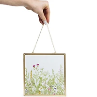 Botanical Hanging Glass Wall Decor