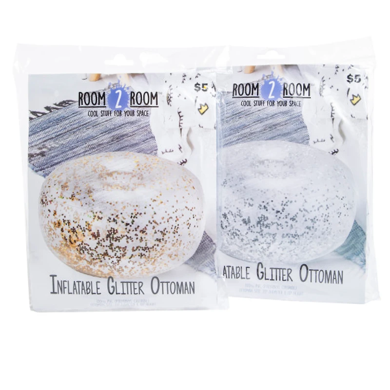 inflatable Ottoman w/ Glitter 9.4in x 22.8in