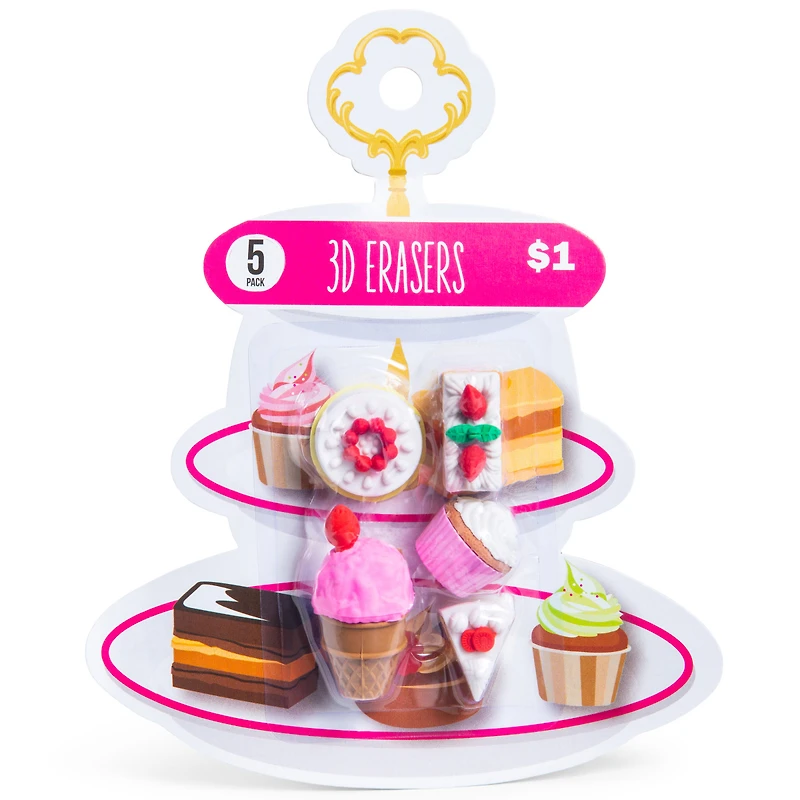 cute erasers, food mini pencil eraser, eraser set, kawaii strawberry shortcake gifts, cupcake