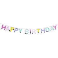 happy birthday' glitter banner 6ft