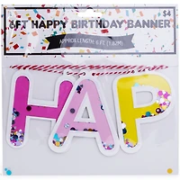 happy birthday' glitter banner 6ft