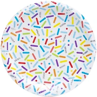 Large Round Holographic Sprinkles Plate 8-Count