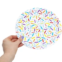 Large Round Holographic Sprinkles Plate 8-Count
