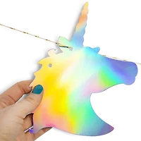 iridescent unicorn 'magical birthday' banner 52in