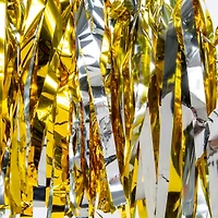 Silver & Gold Foil Paper Tassel Banner Decoration 10ft Long