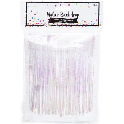 Iridescent Mylar Curtain Backdrop 48in X 60in