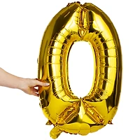 rainbow birthday number 0 foil balloon 32in