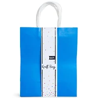 6-Pack Blue Kraft Paper Gift Bags 10in X 17in