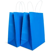 6-Pack Blue Kraft Paper Gift Bags 10in X 17in